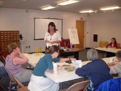 Beckie Weinheimer in Presqueisle, Maine for an author talk on July 7, 2009